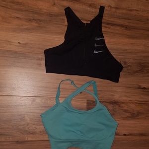 2 workout bras Nike + Zella